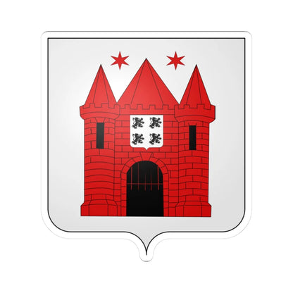 Blason de Marche-en-Famenne (Belgium) (Coat of Arms) STICKER Vinyl Kiss-Cut Decal 3 Inch White - The Sticker Space