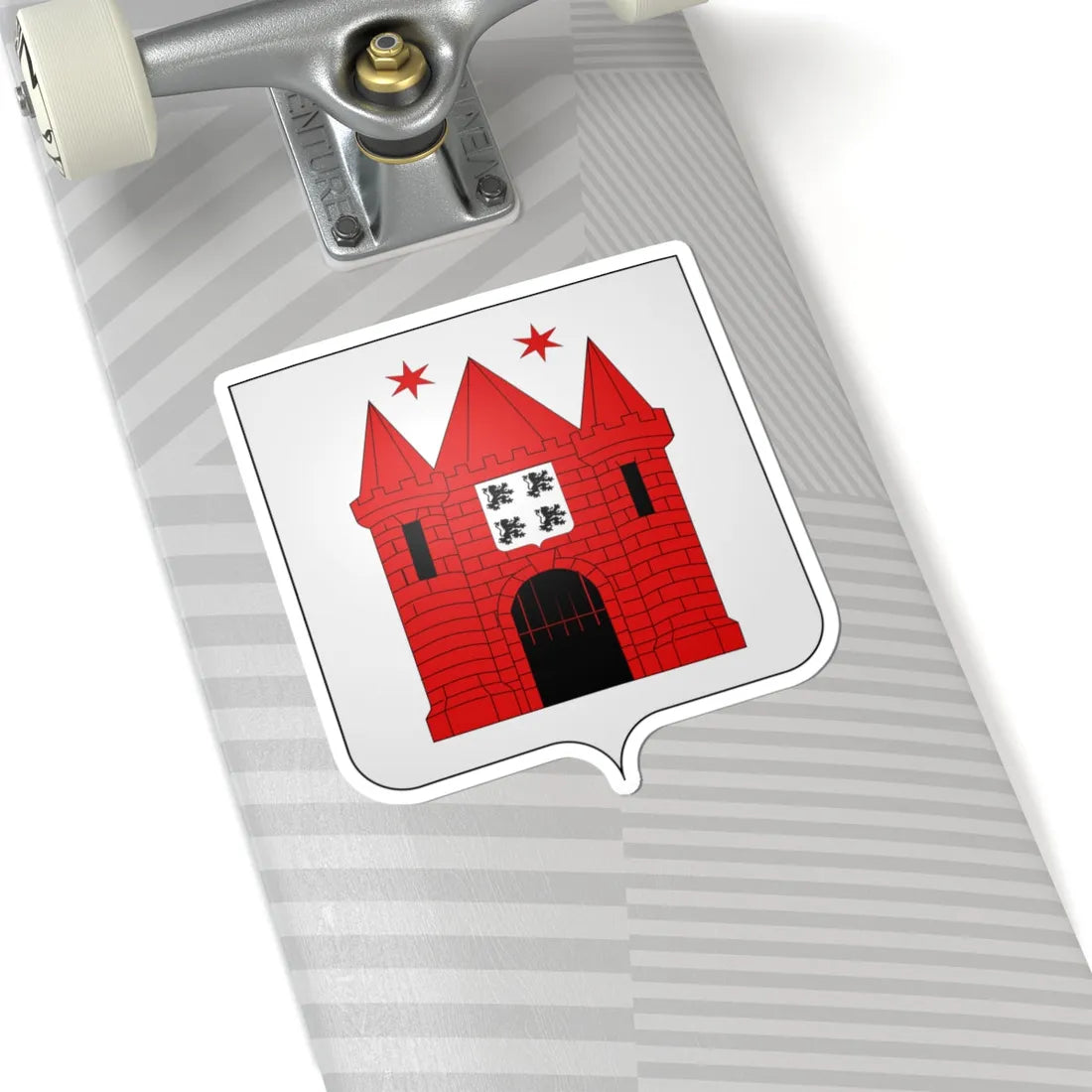 Blason de Marche-en-Famenne (Belgium) (Coat of Arms) STICKER Vinyl Kiss-Cut Decal - The Sticker Space