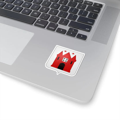 Blason de Marche-en-Famenne (Belgium) (Coat of Arms) STICKER Vinyl Kiss-Cut Decal - The Sticker Space