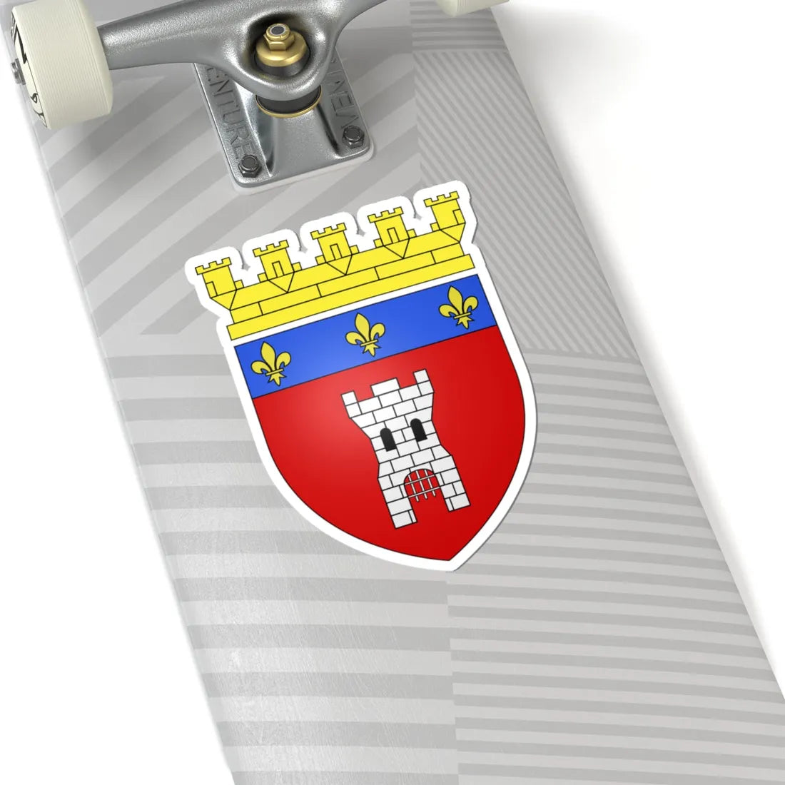 Blason de Tournai avec couronne murale (Belgium) (Coat of Arms) STICKER Vinyl Kiss-Cut Decal - The Sticker Space