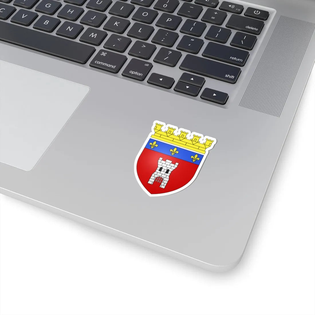 Blason de Tournai avec couronne murale (Belgium) (Coat of Arms) STICKER Vinyl Kiss-Cut Decal - The Sticker Space