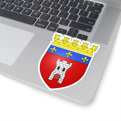 Blason de Tournai avec couronne murale (Belgium) (Coat of Arms) STICKER Vinyl Kiss-Cut Decal - The Sticker Space