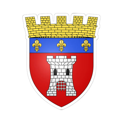 Blason de Tournai couronne murale version alternative (Belgium) (Coat of Arms) STICKER Vinyl Kiss-Cut Decal 6 Inch White - The Sticker Space