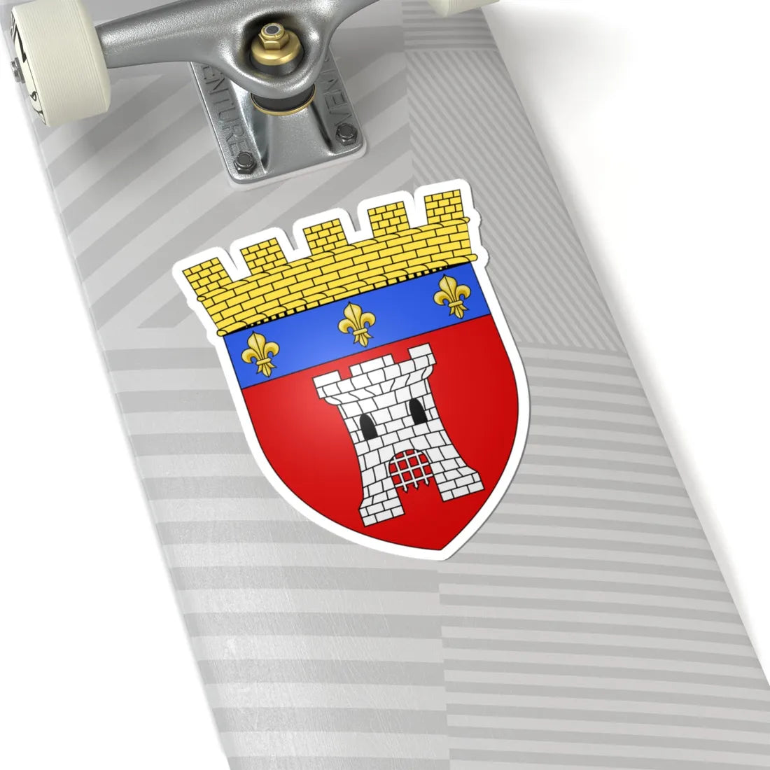 Blason de Tournai couronne murale version alternative (Belgium) (Coat of Arms) STICKER Vinyl Kiss-Cut Decal - The Sticker Space