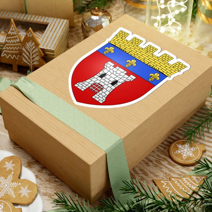 Blason de Tournai couronne murale version alternative (Belgium) (Coat of Arms) STICKER Vinyl Kiss-Cut Decal - The Sticker Space