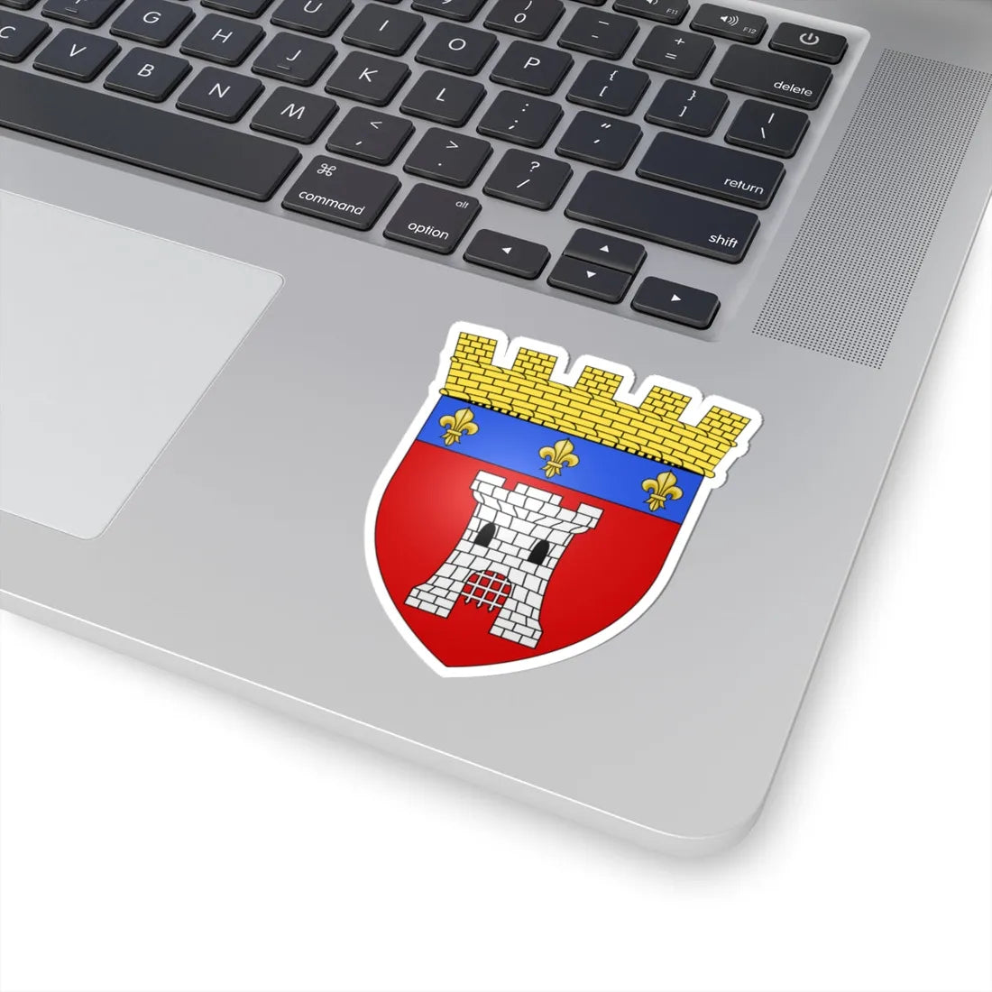 Blason de Tournai couronne murale version alternative (Belgium) (Coat of Arms) STICKER Vinyl Kiss-Cut Decal - The Sticker Space
