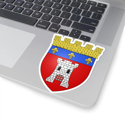 Blason de Tournai couronne murale version alternative (Belgium) (Coat of Arms) STICKER Vinyl Kiss-Cut Decal - The Sticker Space