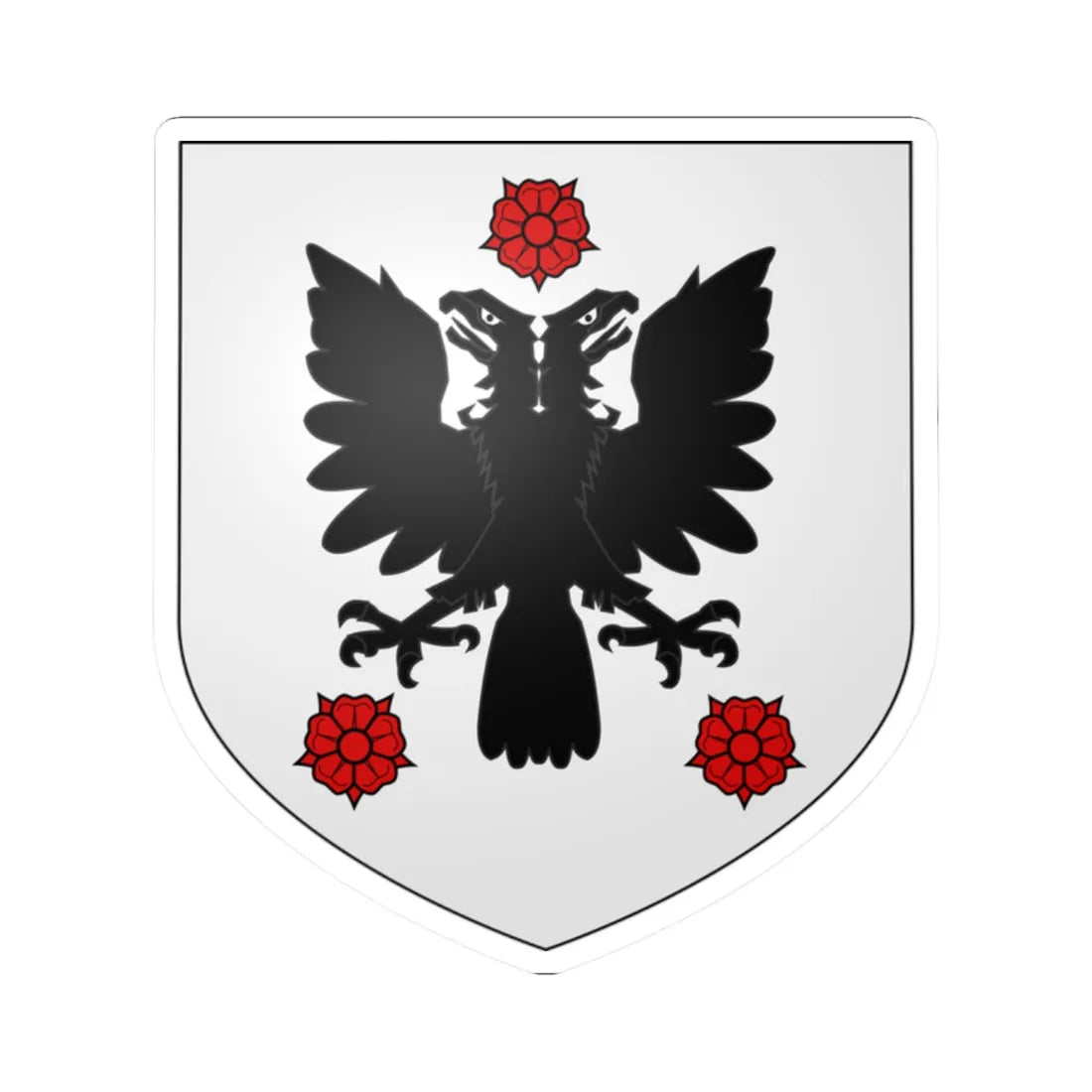 Blason Deinze (Belgium) (Coat of Arms) STICKER Vinyl Kiss-Cut Decal 2 Inch White - The Sticker Space