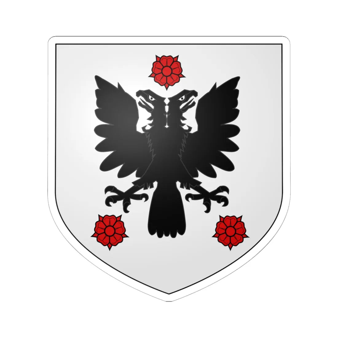 Blason Deinze (Belgium) (Coat of Arms) STICKER Vinyl Kiss-Cut Decal 6 Inch White - The Sticker Space