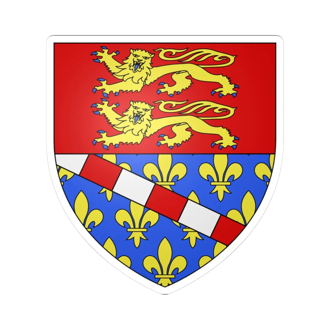 Blason département fr Eure (France) (Coat of Arms) STICKER Vinyl Kiss-Cut Decal 3 Inch White - The Sticker Space