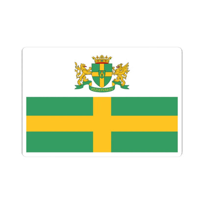 Blason-drapeau jozsefvaros (Hungary) STICKER Vinyl Kiss-Cut Decal 3 Inch White - The Sticker Space
