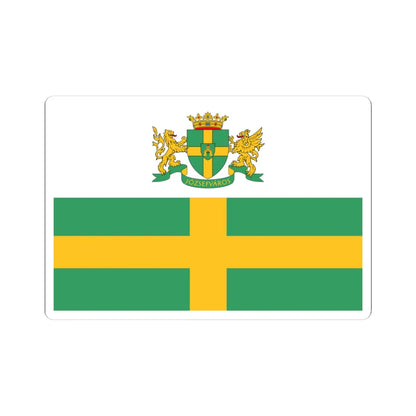 Blason-drapeau jozsefvaros (Hungary) STICKER Vinyl Kiss-Cut Decal 4 Inch White - The Sticker Space