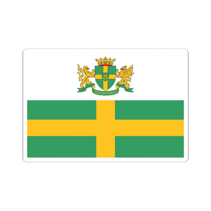 Blason-drapeau jozsefvaros (Hungary) STICKER Vinyl Kiss-Cut Decal 6 Inch White - The Sticker Space