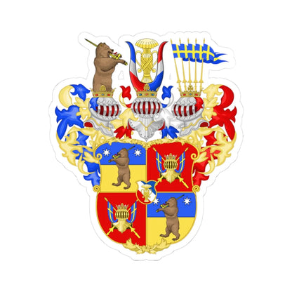 Blason du Duc Jean Vasa avant-1560 (Finland) (Coat of Arms) STICKER Vinyl Kiss-Cut Decal 3 Inch White - The Sticker Space