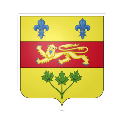 Blason du Québec 1868-1939 - écu moderne (Canada) (Coat of Arms) STICKER Vinyl Kiss-Cut Decal 2 Inch White - The Sticker Space