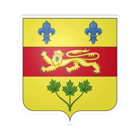 Blason du Québec 1868-1939 - écu moderne (Canada) (Coat of Arms) STICKER Vinyl Kiss-Cut Decal 2 Inch White - The Sticker Space