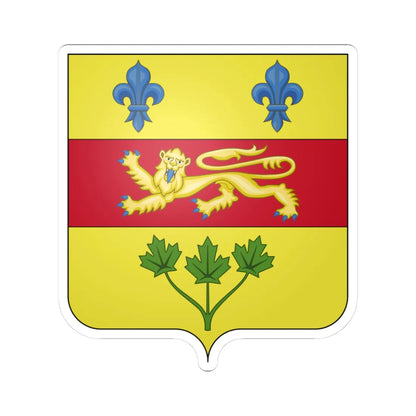 Blason du Québec 1868-1939 - écu moderne (Canada) (Coat of Arms) STICKER Vinyl Kiss-Cut Decal 3 Inch White - The Sticker Space