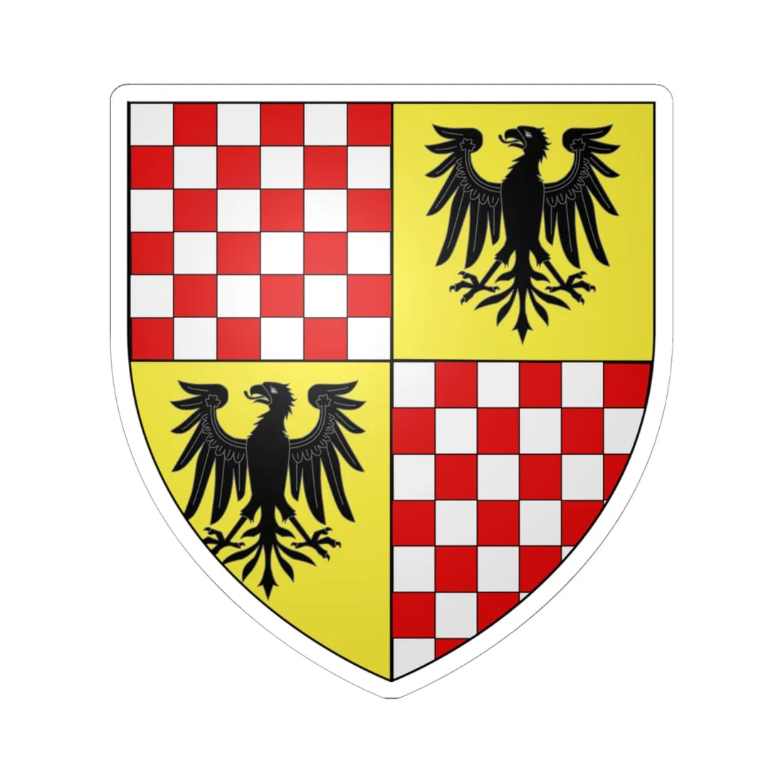 Blason Ducs de Schweidnitz selon Gelre (Poland) (Coat of Arms) STICKER Vinyl Kiss-Cut Decal 6 Inch White - The Sticker Space