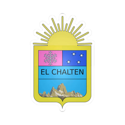 Blason El Chalten (Argentina) (Coat of Arms) STICKER Vinyl Kiss-Cut Decal 2 Inch White - The Sticker Space