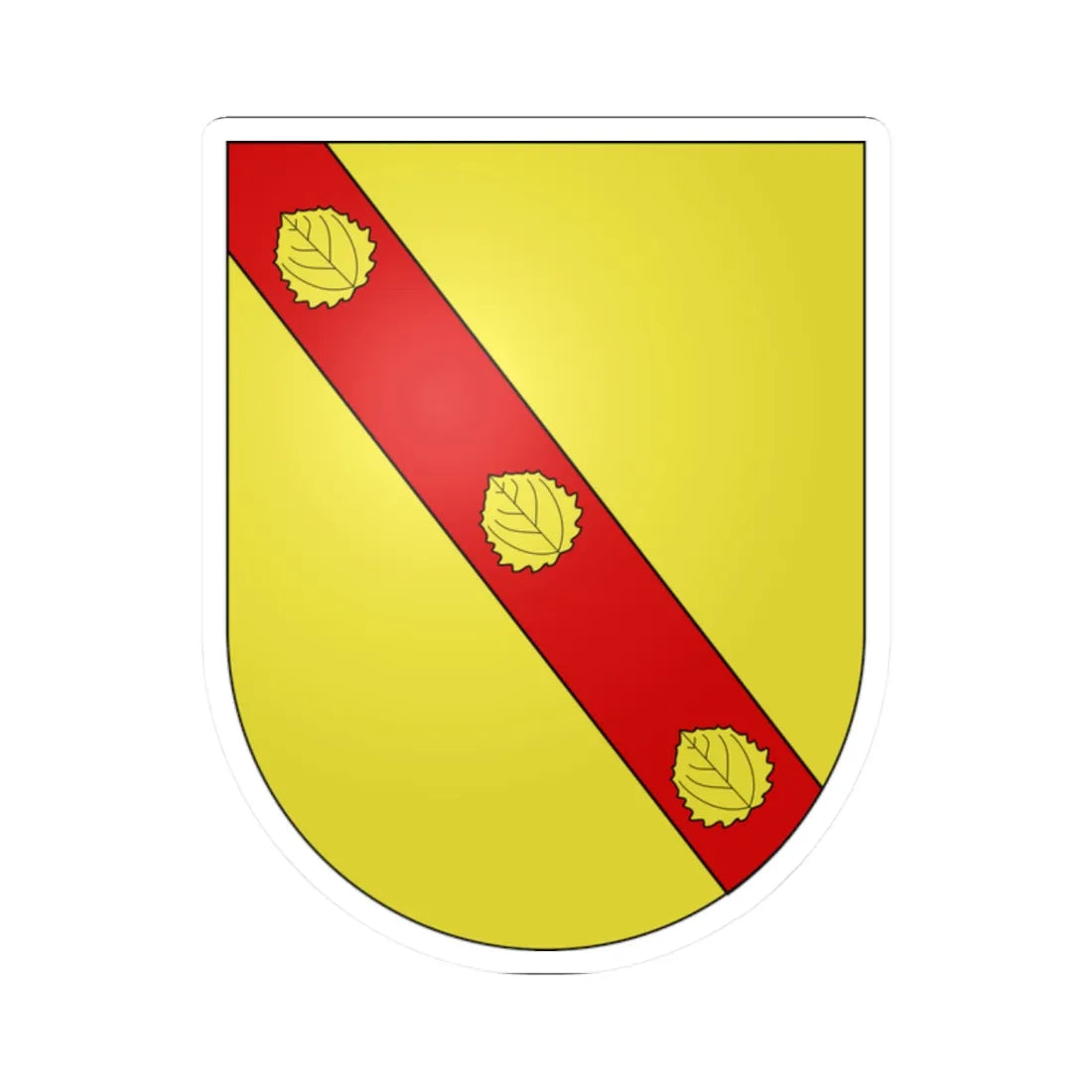 Blason Es Aguerrebehere Cinco Villas (Spain) (Coat of Arms) STICKER Vinyl Kiss-Cut Decal 2 Inch White - The Sticker Space