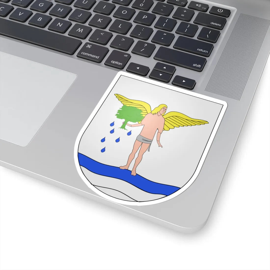 Blason Es famille Abaitua Biscaye (Spain) (Coat of Arms) STICKER Vinyl Kiss-Cut Decal - The Sticker Space