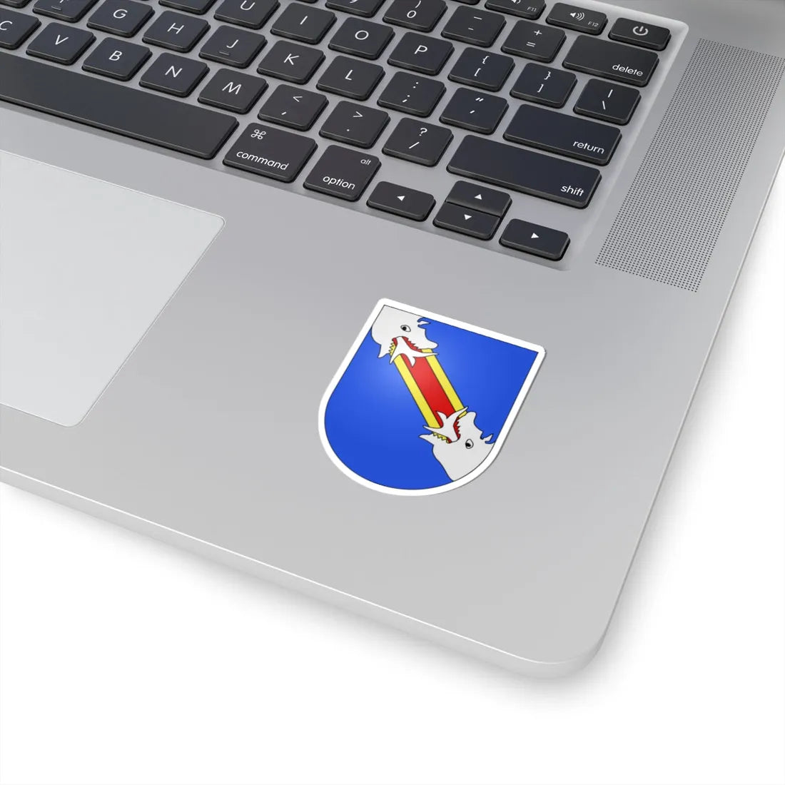 Blason Es famille Abaunza Biscaye (Spain) (Coat of Arms) STICKER Vinyl Kiss-Cut Decal - The Sticker Space