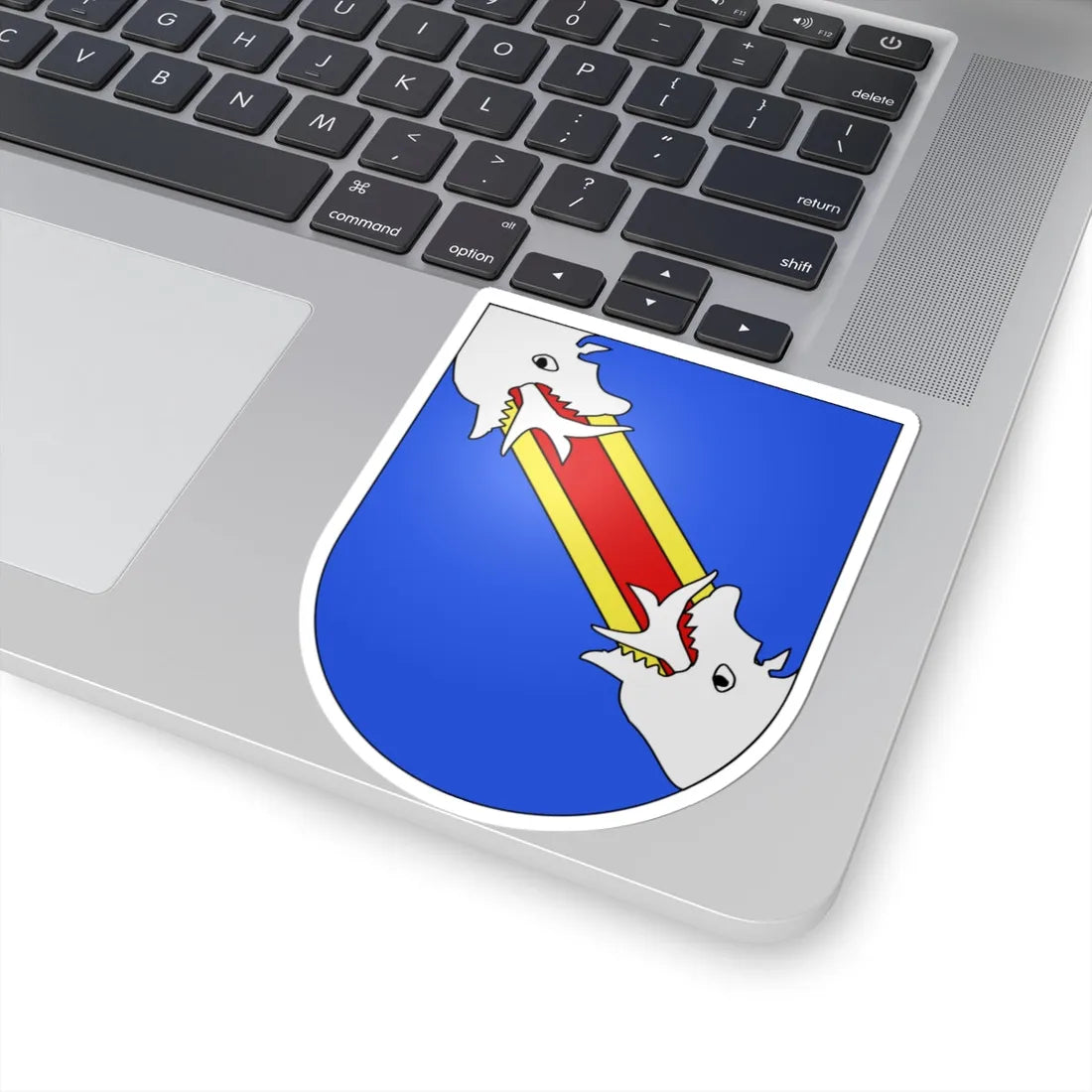 Blason Es famille Abaunza Biscaye (Spain) (Coat of Arms) STICKER Vinyl Kiss-Cut Decal - The Sticker Space