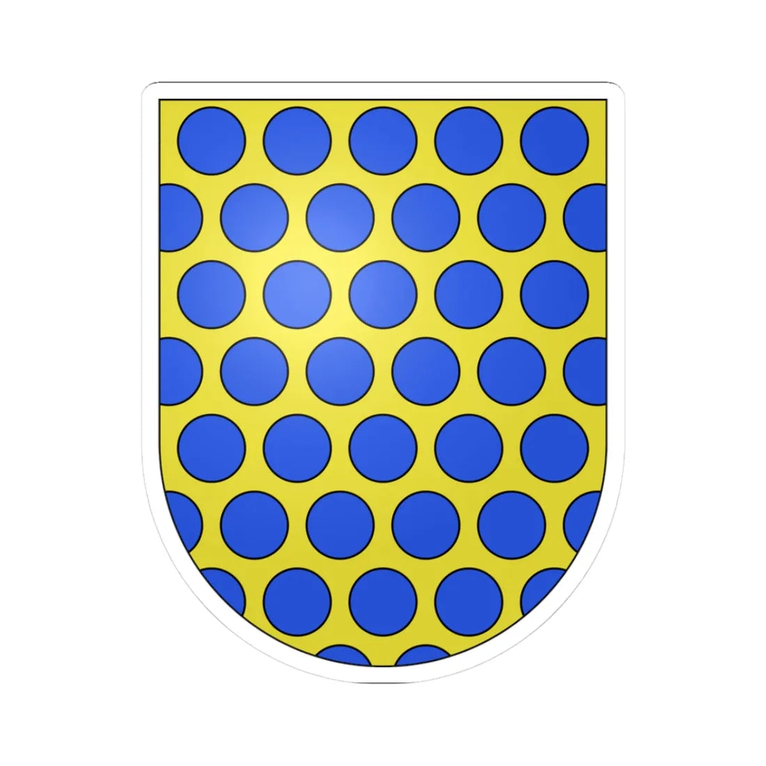 Blason Es famille Abendano Biscaye (Spain) (Coat of Arms) STICKER Vinyl Kiss-Cut Decal 3 Inch White - The Sticker Space