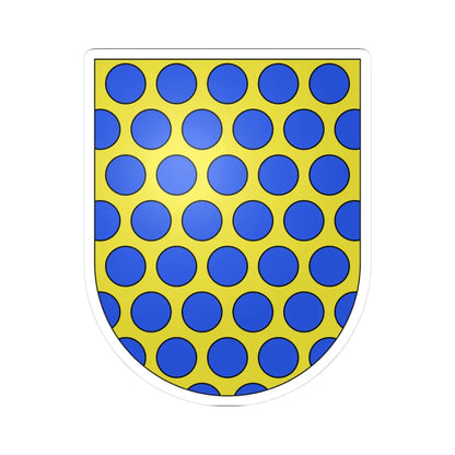 Blason Es famille Abendano Biscaye (Spain) (Coat of Arms) STICKER Vinyl Kiss-Cut Decal 3 Inch White - The Sticker Space