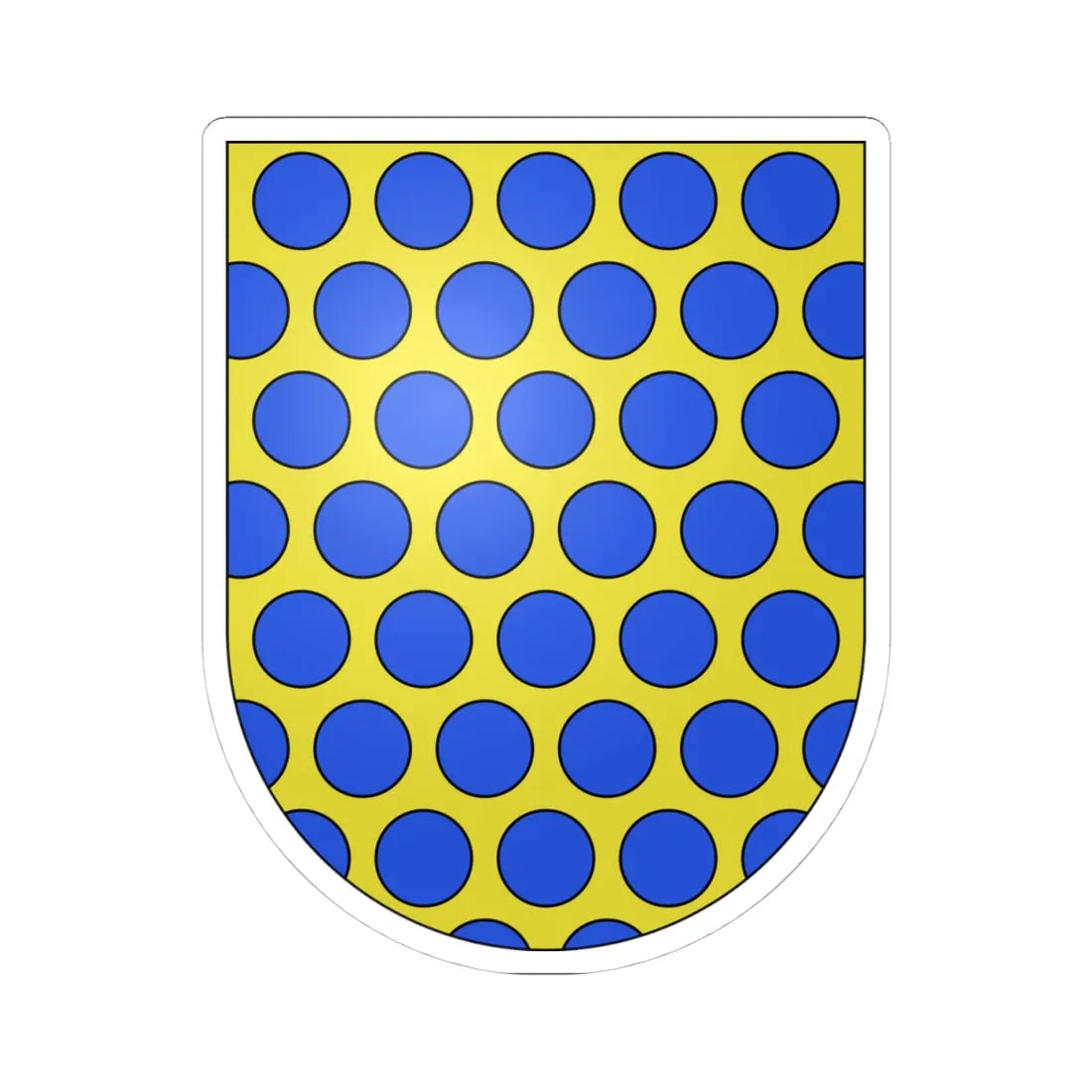 Blason Es famille Abendano Biscaye (Spain) (Coat of Arms) STICKER Vinyl Kiss-Cut Decal 4 Inch White - The Sticker Space