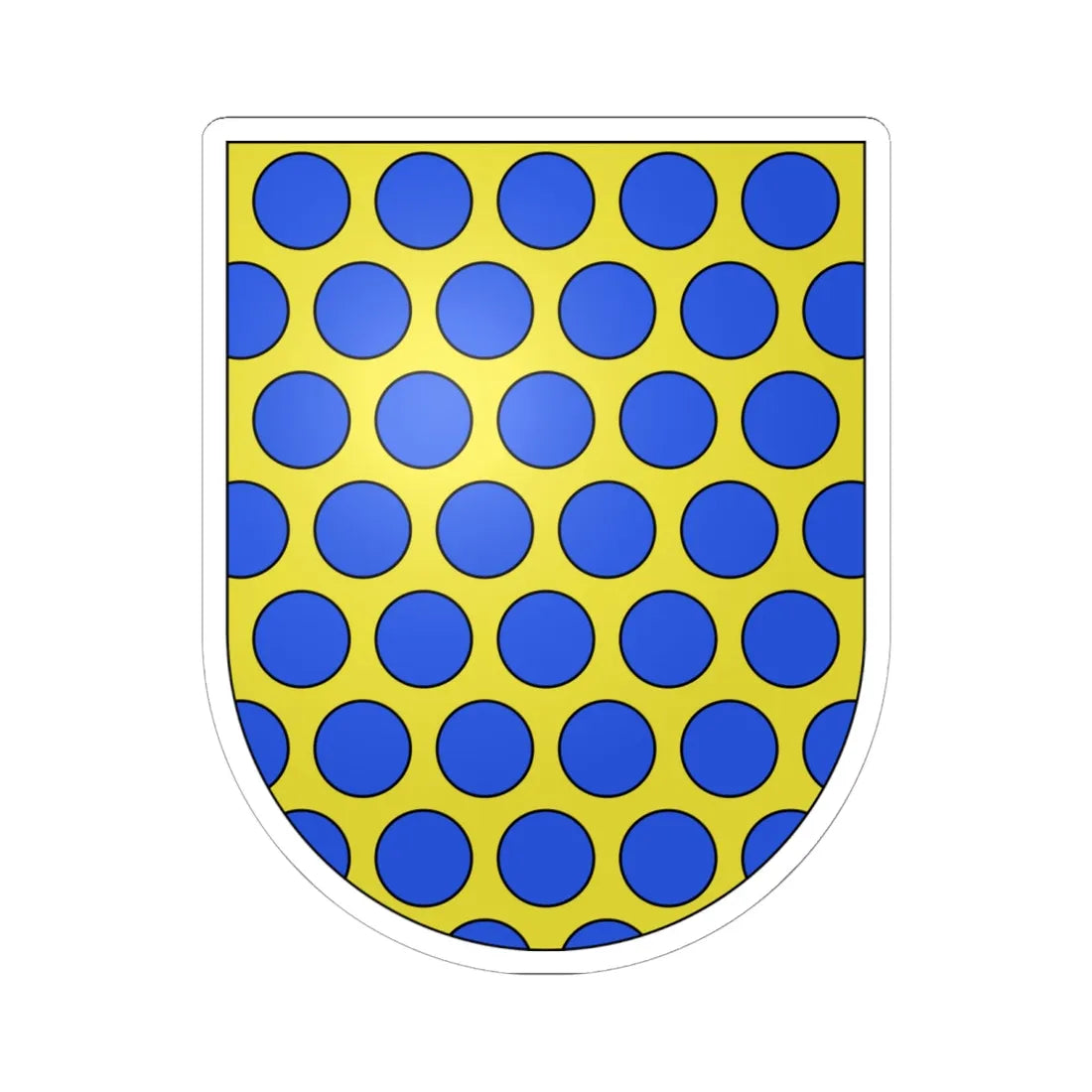 Blason Es famille Abendano Biscaye (Spain) (Coat of Arms) STICKER Vinyl Kiss-Cut Decal 6 Inch White - The Sticker Space
