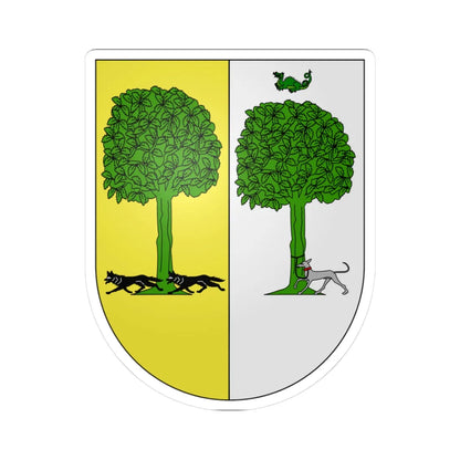 Blason Es famille Aedo Biscaye (Spain) (Coat of Arms) STICKER Vinyl Kiss-Cut Decal 3 Inch White - The Sticker Space