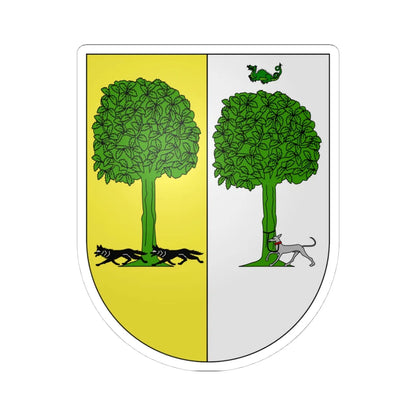 Blason Es famille Aedo Biscaye (Spain) (Coat of Arms) STICKER Vinyl Kiss-Cut Decal 4 Inch White - The Sticker Space