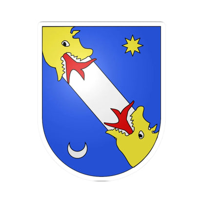 Blason Es famille Aeza Biscaye (Spain) (Coat of Arms) STICKER Vinyl Kiss-Cut Decal 2 Inch White - The Sticker Space