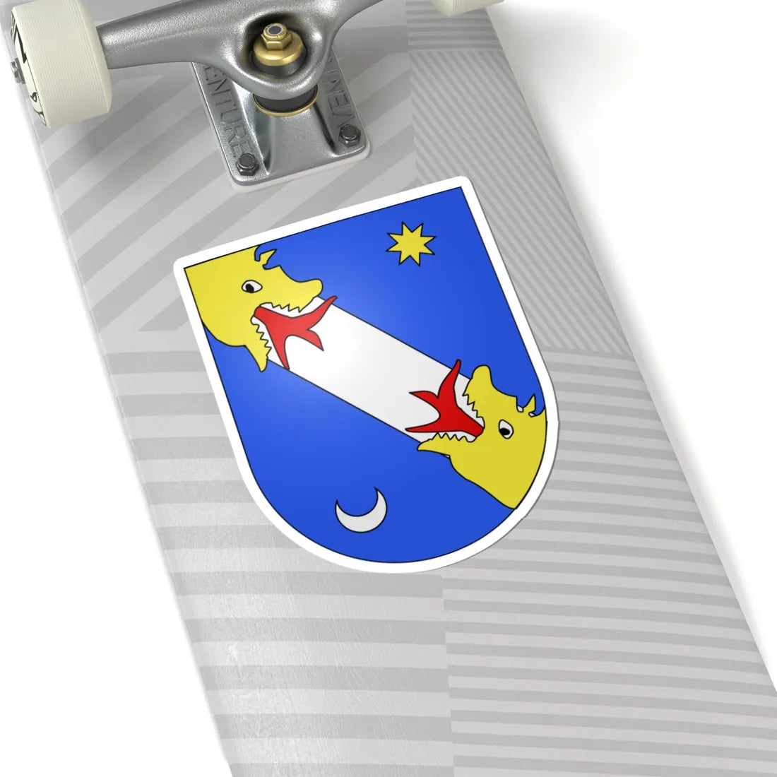 Blason Es famille Aeza Biscaye (Spain) (Coat of Arms) STICKER Vinyl Kiss-Cut Decal - The Sticker Space