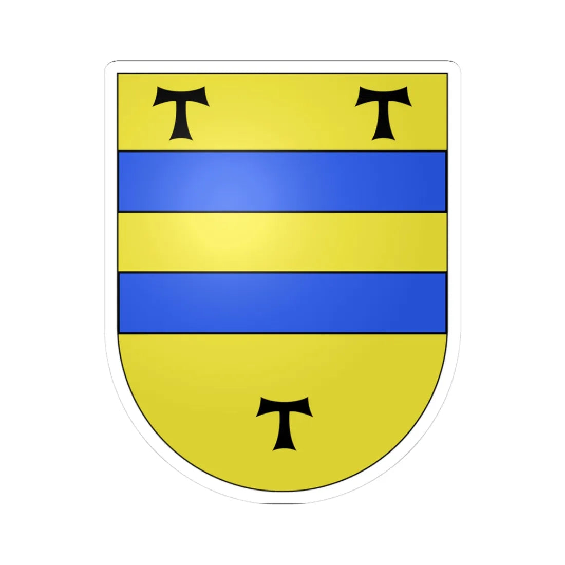 Blason Es famille Agos Navarre (Spain) (Coat of Arms) STICKER Vinyl Kiss-Cut Decal 3 Inch White - The Sticker Space