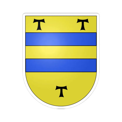 Blason Es famille Agos Navarre (Spain) (Coat of Arms) STICKER Vinyl Kiss-Cut Decal 4 Inch White - The Sticker Space