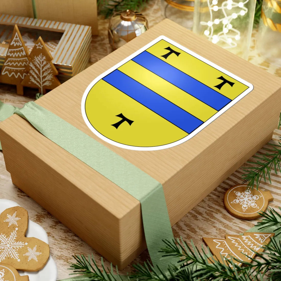 Blason Es famille Agos Navarre (Spain) (Coat of Arms) STICKER Vinyl Kiss-Cut Decal - The Sticker Space
