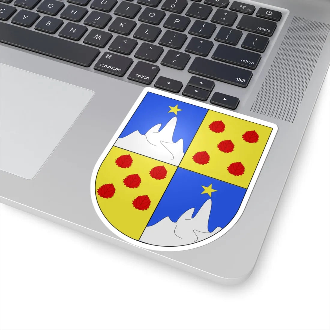 Blason Es famille Akuza Biscaye (Spain) (Coat of Arms) STICKER Vinyl Kiss-Cut Decal - The Sticker Space