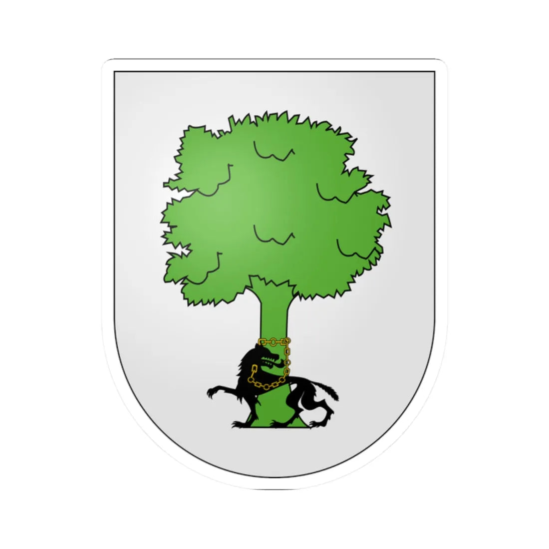 Blason Es famille Alcine Basse-Navarre (Spain) (Coat of Arms) STICKER Vinyl Kiss-Cut Decal 2 Inch White - The Sticker Space