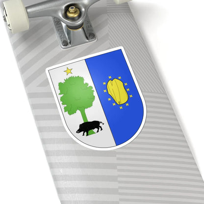 Blason Es famille Angelo vallée de Santesteban (Spain) (Coat of Arms) STICKER Vinyl Kiss-Cut Decal - The Sticker Space
