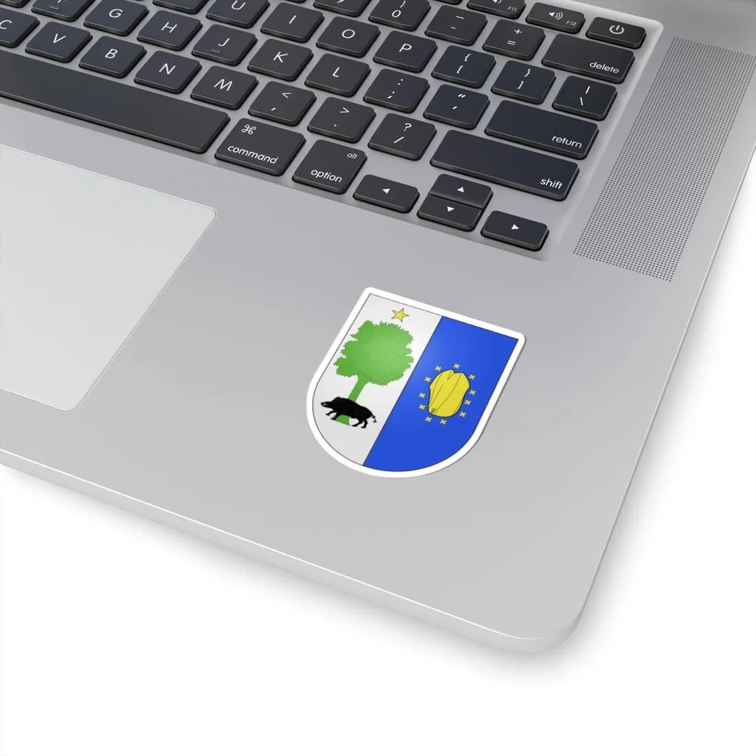 Blason Es famille Angelo vallée de Santesteban (Spain) (Coat of Arms) STICKER Vinyl Kiss-Cut Decal - The Sticker Space