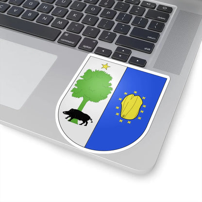Blason Es famille Angelo vallée de Santesteban (Spain) (Coat of Arms) STICKER Vinyl Kiss-Cut Decal - The Sticker Space