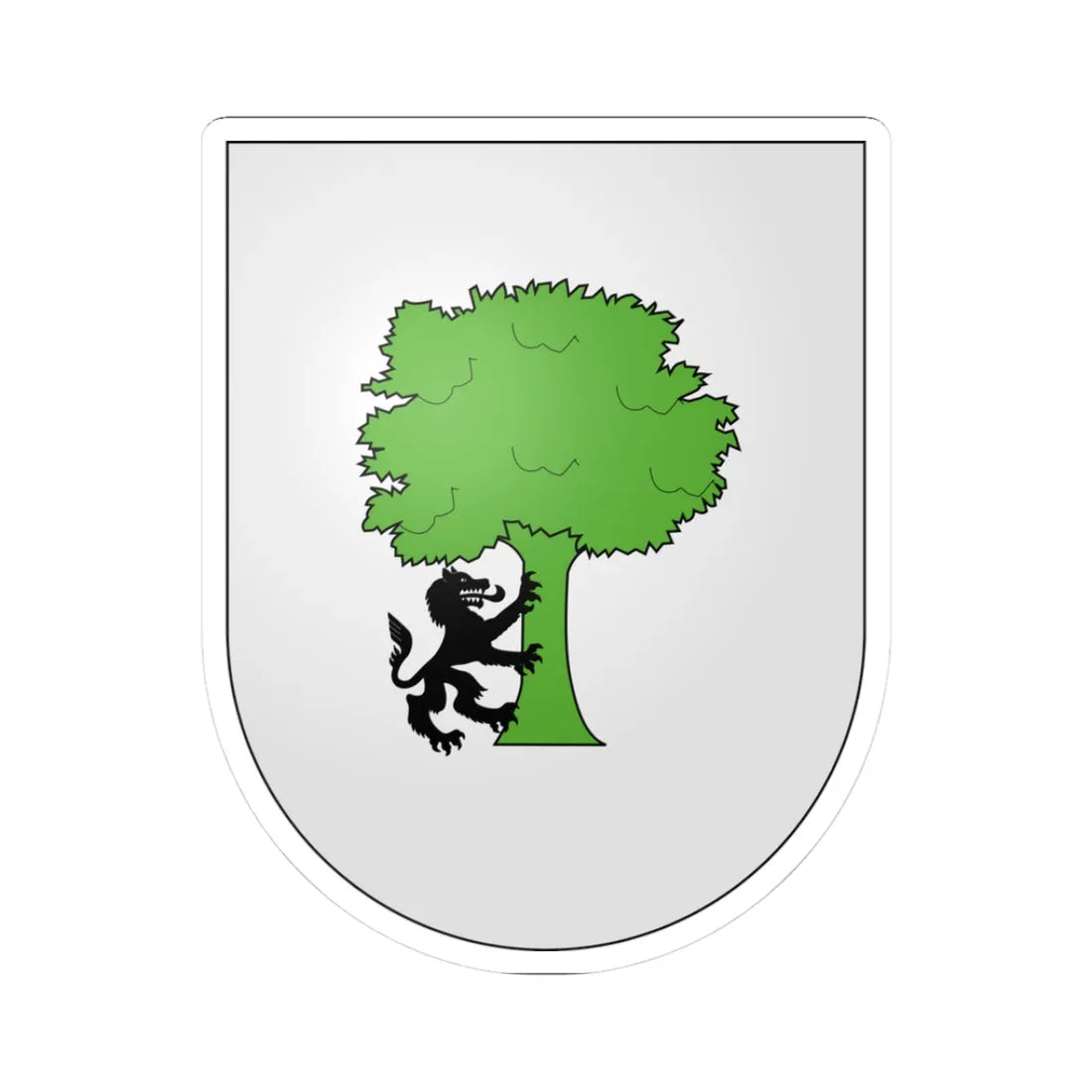Blason Es famille Aranalde Navarre (Spain) (Coat of Arms) STICKER Vinyl Kiss-Cut Decal 3 Inch White - The Sticker Space