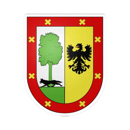 Blason Es famille Atxabal Biscaye (Spain) (Coat of Arms) STICKER Vinyl Kiss-Cut Decal 3 Inch White - The Sticker Space