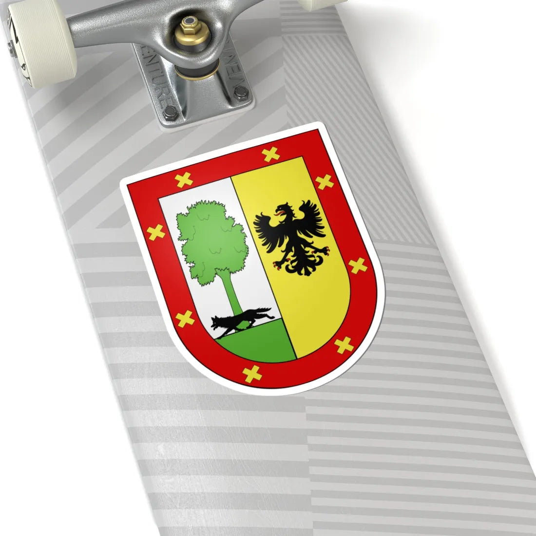 Blason Es famille Atxabal Biscaye (Spain) (Coat of Arms) STICKER Vinyl Kiss-Cut Decal - The Sticker Space