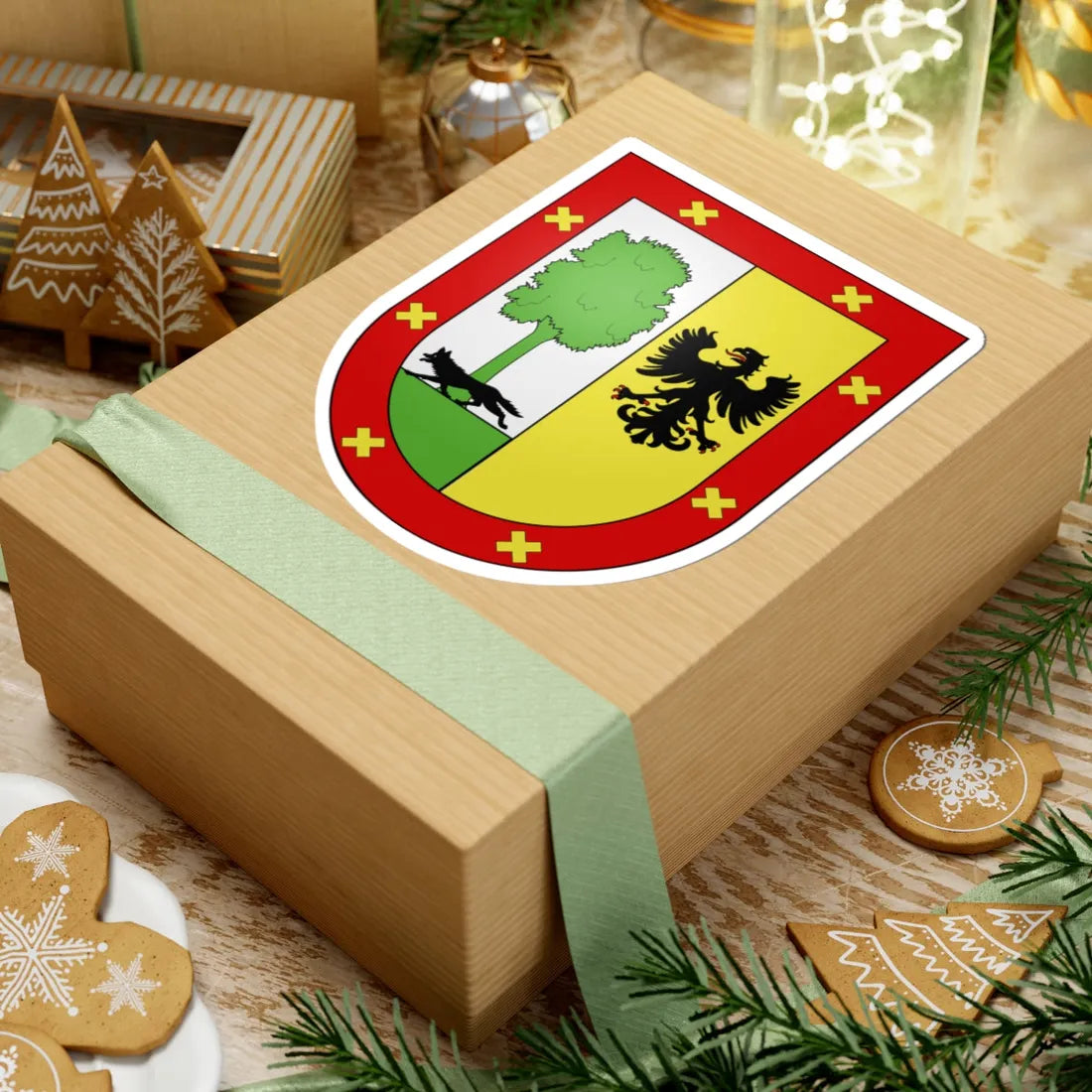 Blason Es famille Atxabal Biscaye (Spain) (Coat of Arms) STICKER Vinyl Kiss-Cut Decal - The Sticker Space