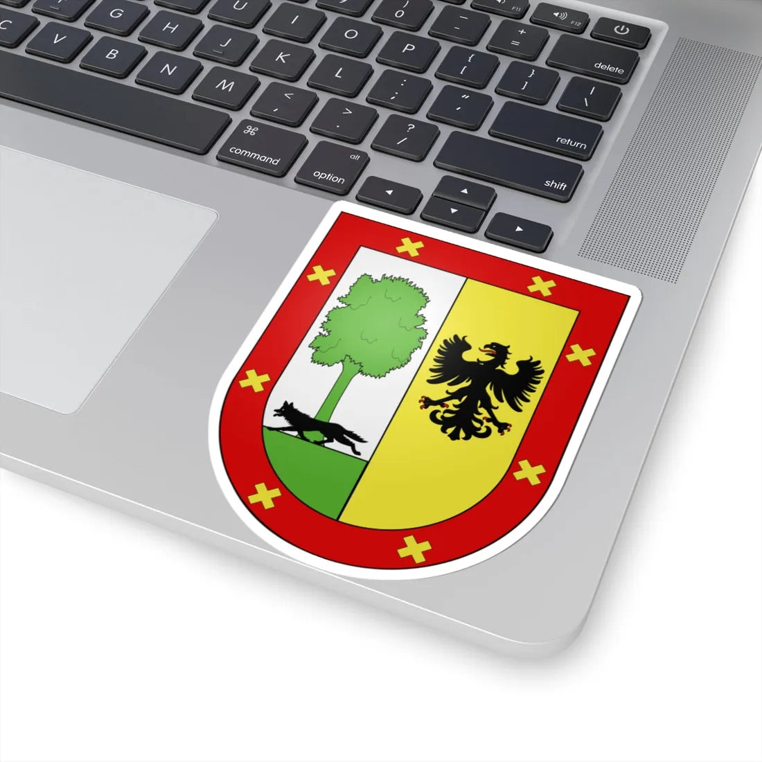 Blason Es famille Atxabal Biscaye (Spain) (Coat of Arms) STICKER Vinyl Kiss-Cut Decal - The Sticker Space