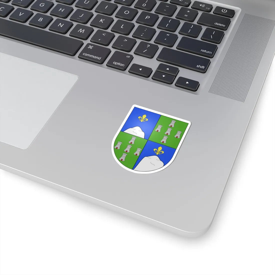 Blason Es famille Atxiaga Biscaye (Spain) (Coat of Arms) STICKER Vinyl Kiss-Cut Decal - The Sticker Space