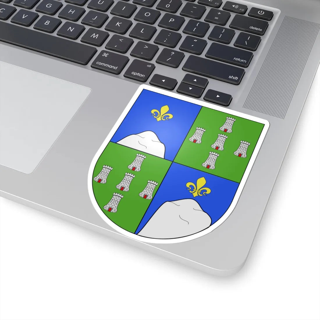 Blason Es famille Atxiaga Biscaye (Spain) (Coat of Arms) STICKER Vinyl Kiss-Cut Decal - The Sticker Space